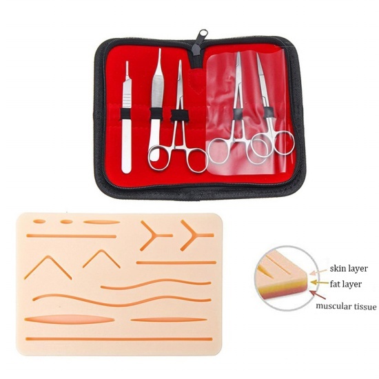 Kit complet de pratique de la suture avec coussinet cutané pour