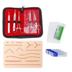 Kit complet de pratique de la suture avec coussinet cutané pour étudiants en médecine