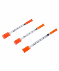 Seringue à insuline médicale jetable 1 ml avec aiguille