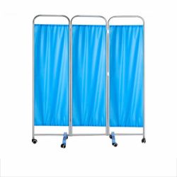 Stainless steel hospital ward screen 3 fold