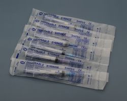 luer lock injection hypodermic syringe